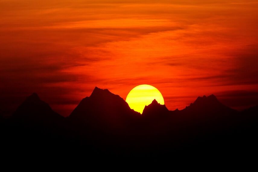 Sunrise from Kausani, Almora, Uttarakhand, India