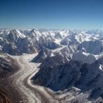 Baltoro glacier from air