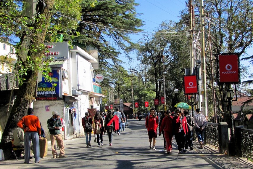 The Mall Road Mussoorie