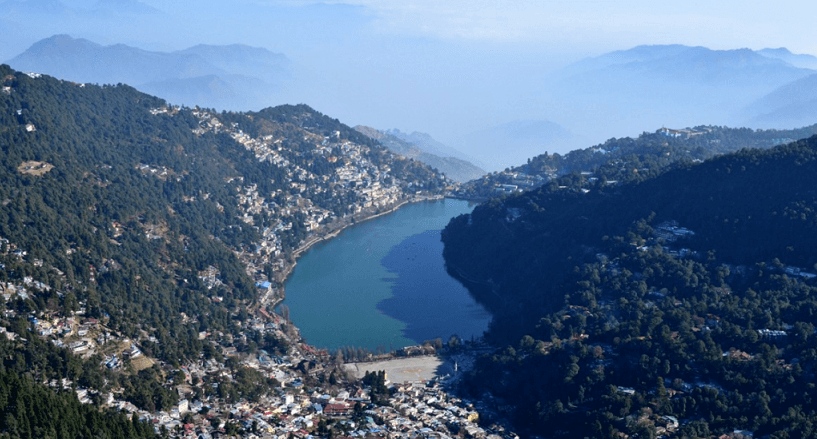 View Of Nainital From Naina Peak