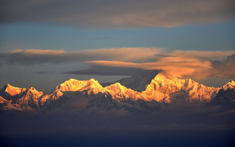 View of Kanchenjunga from Tiger Hill during Sunrise